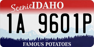 ID license plate 1A9601P