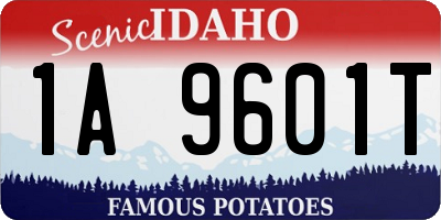 ID license plate 1A9601T