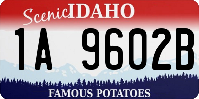 ID license plate 1A9602B