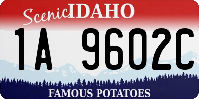 ID license plate 1A9602C