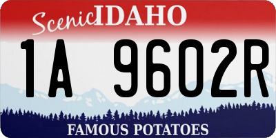 ID license plate 1A9602R