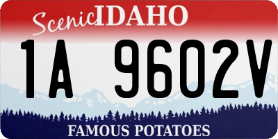 ID license plate 1A9602V