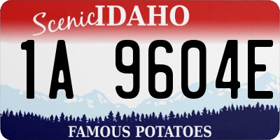 ID license plate 1A9604E