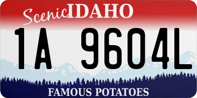 ID license plate 1A9604L