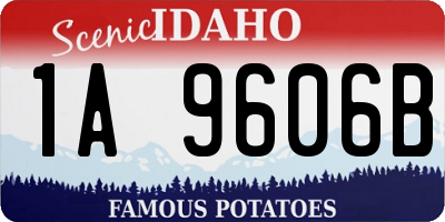 ID license plate 1A9606B