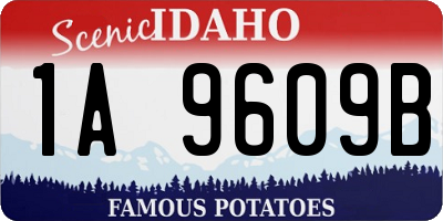 ID license plate 1A9609B