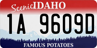 ID license plate 1A9609D