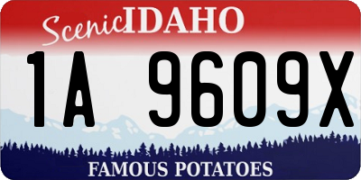 ID license plate 1A9609X