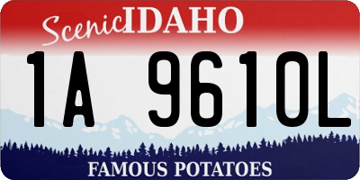ID license plate 1A9610L