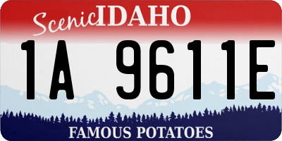 ID license plate 1A9611E