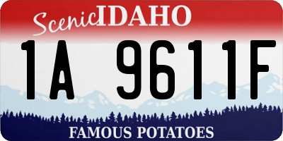 ID license plate 1A9611F
