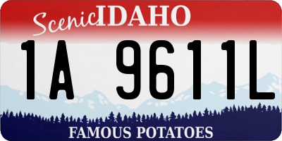 ID license plate 1A9611L