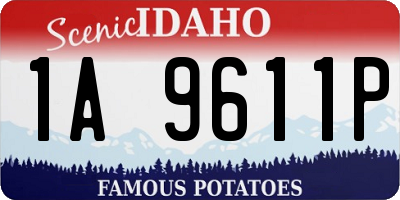 ID license plate 1A9611P