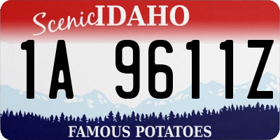 ID license plate 1A9611Z