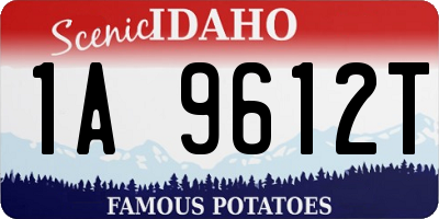 ID license plate 1A9612T