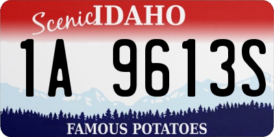 ID license plate 1A9613S