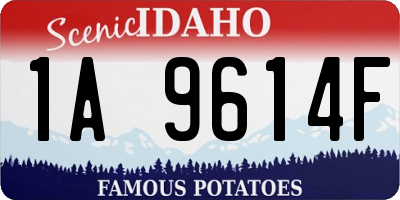 ID license plate 1A9614F