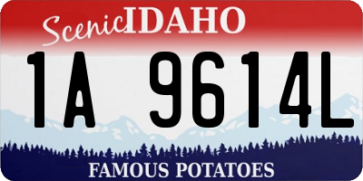 ID license plate 1A9614L