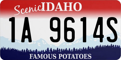 ID license plate 1A9614S