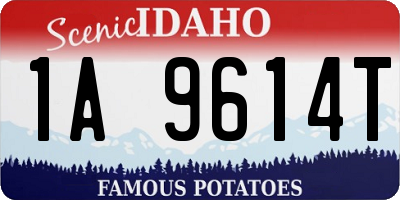 ID license plate 1A9614T