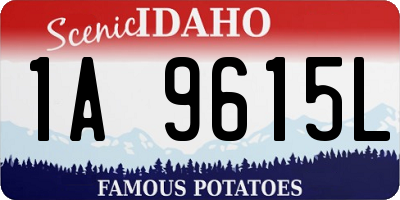 ID license plate 1A9615L