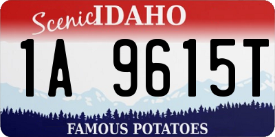 ID license plate 1A9615T