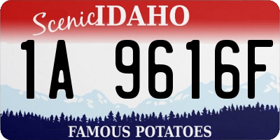 ID license plate 1A9616F