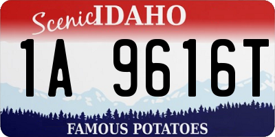 ID license plate 1A9616T