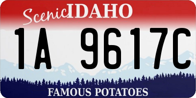 ID license plate 1A9617C