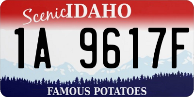ID license plate 1A9617F