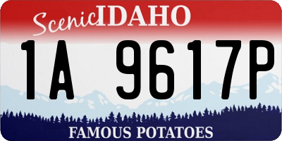 ID license plate 1A9617P