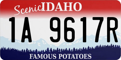 ID license plate 1A9617R