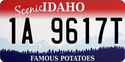 ID license plate 1A9617T