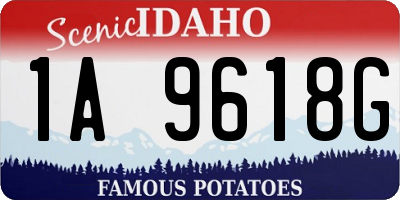 ID license plate 1A9618G