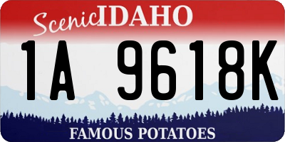 ID license plate 1A9618K