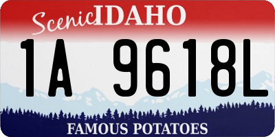 ID license plate 1A9618L