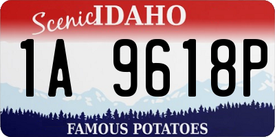 ID license plate 1A9618P