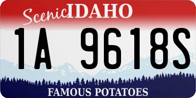 ID license plate 1A9618S