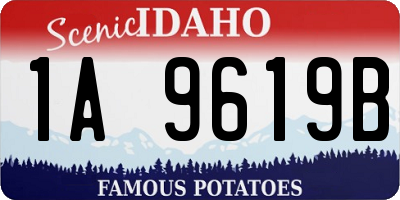 ID license plate 1A9619B