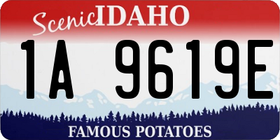 ID license plate 1A9619E