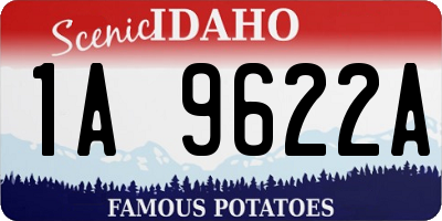 ID license plate 1A9622A