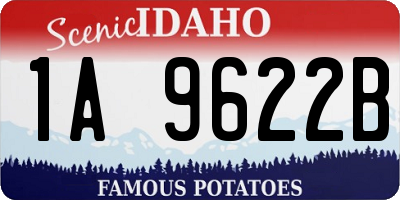 ID license plate 1A9622B