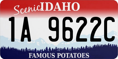 ID license plate 1A9622C