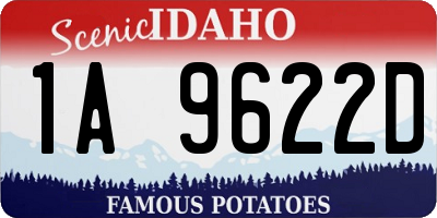 ID license plate 1A9622D