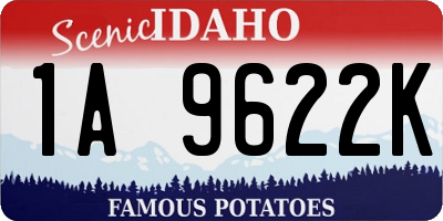 ID license plate 1A9622K