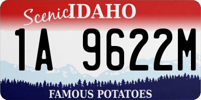 ID license plate 1A9622M