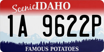 ID license plate 1A9622P