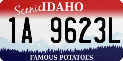 ID license plate 1A9623L