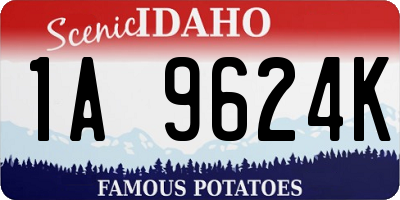 ID license plate 1A9624K