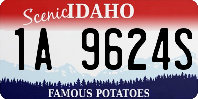 ID license plate 1A9624S